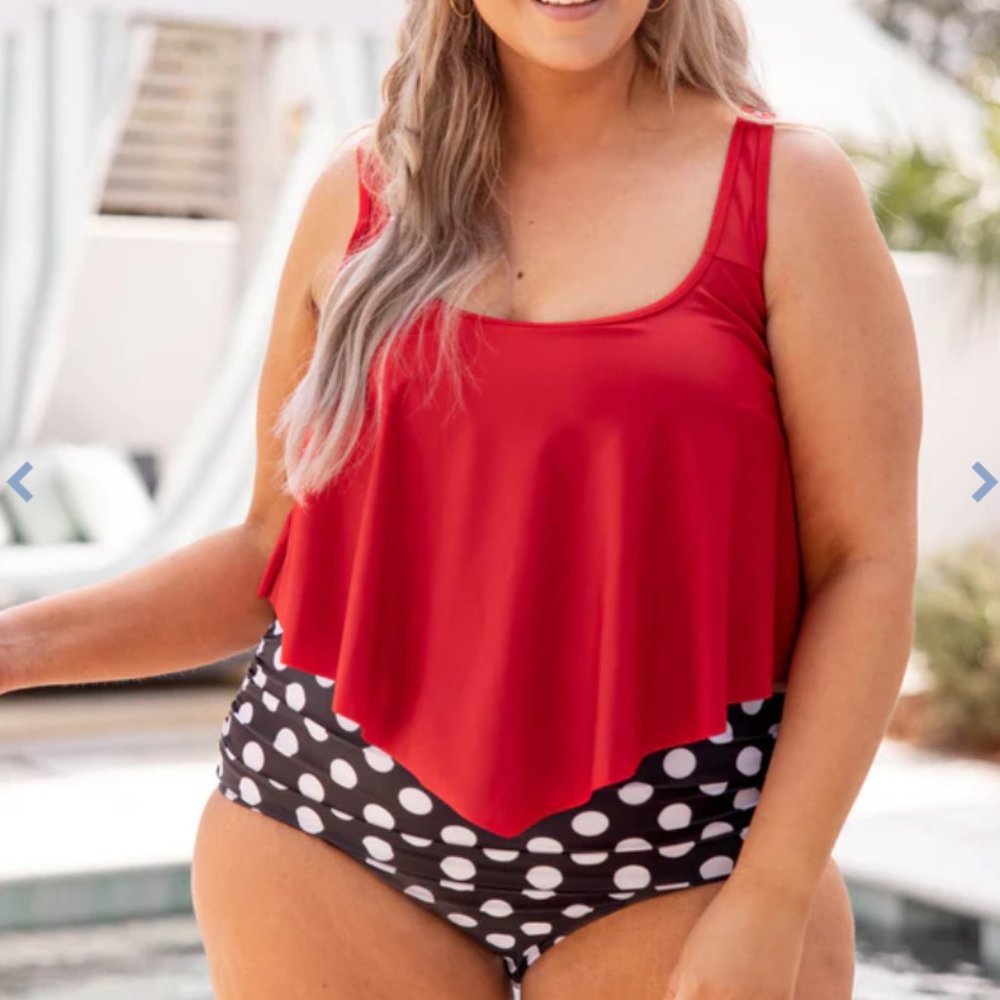 Beach Sweetheart Swim Top, Red